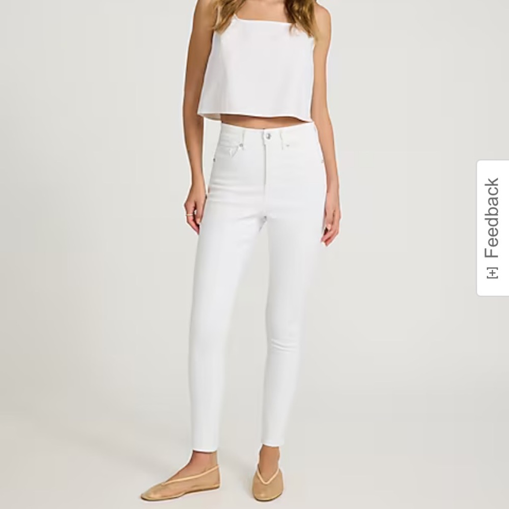 😍NWT Express High Waisted White Supersoft Skinny Jeans 👖 2R!